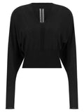 Rick Owens Black Cotton Sweatshirt