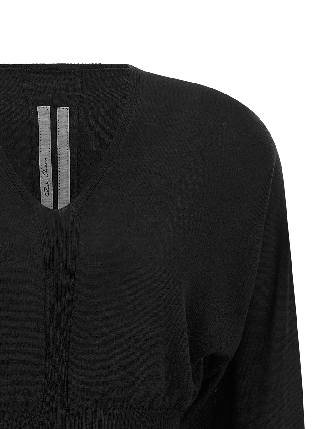 Rick Owens Black Cotton Sweatshirt