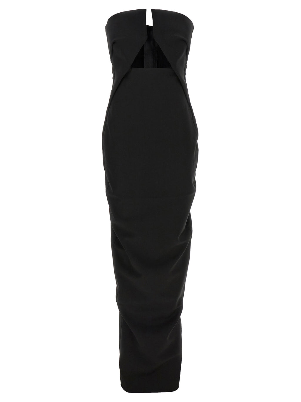 Rick Owens Black Wool Long Dress
