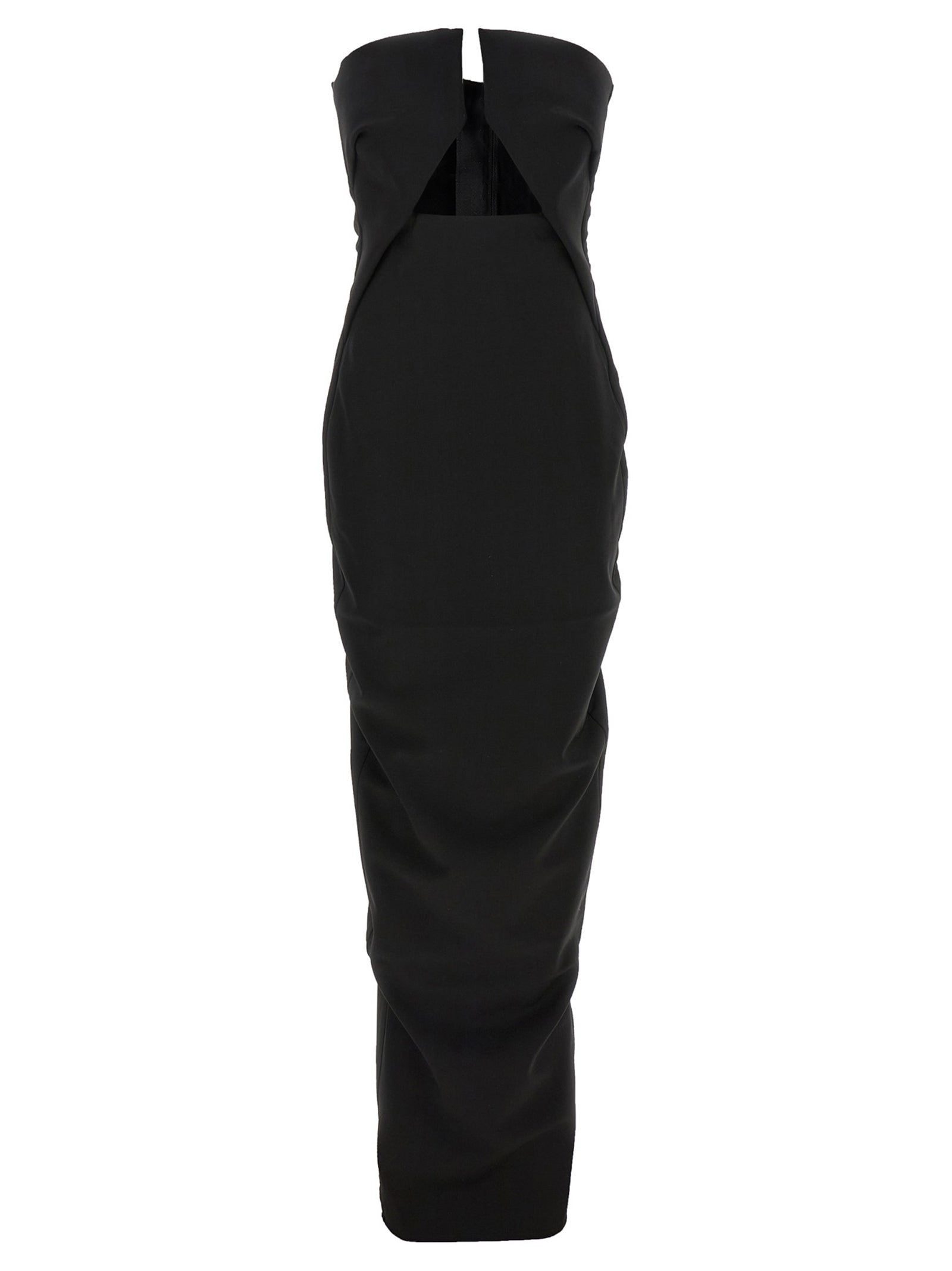 Rick Owens Black Wool Long Dress