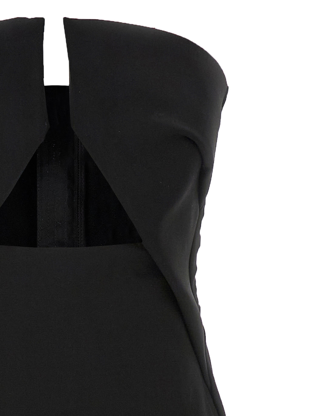 Rick Owens Black Wool Long Dress