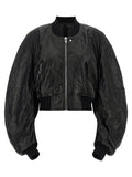 Rick Owens Black Lamb Leather Leather Jacket