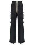 Rick Owens Black Wool Cargo Pants