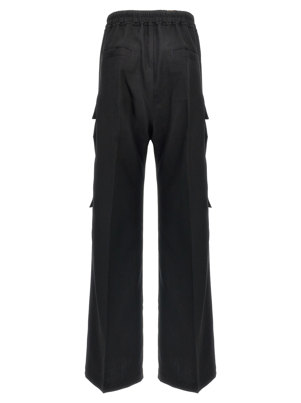 Rick Owens Black Wool Cargo Pants