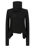 Rick Owens Black Lamb Leather Leather Jacket