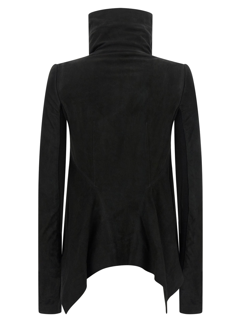 Rick Owens Black Lamb Leather Leather Jacket