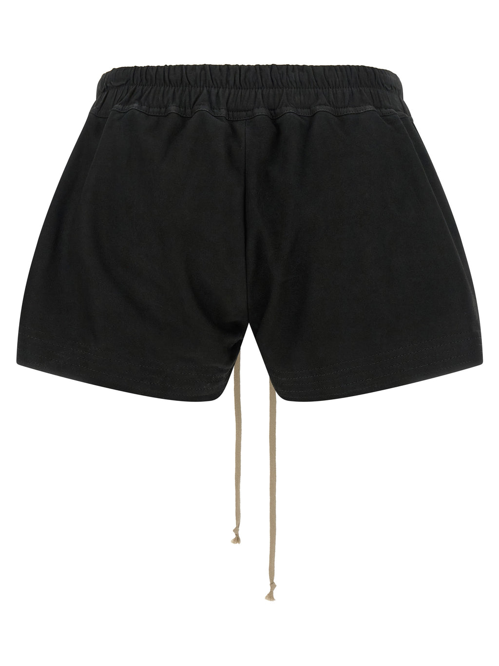 Rick Owens Black Lamb Leather Bermuda Shorts