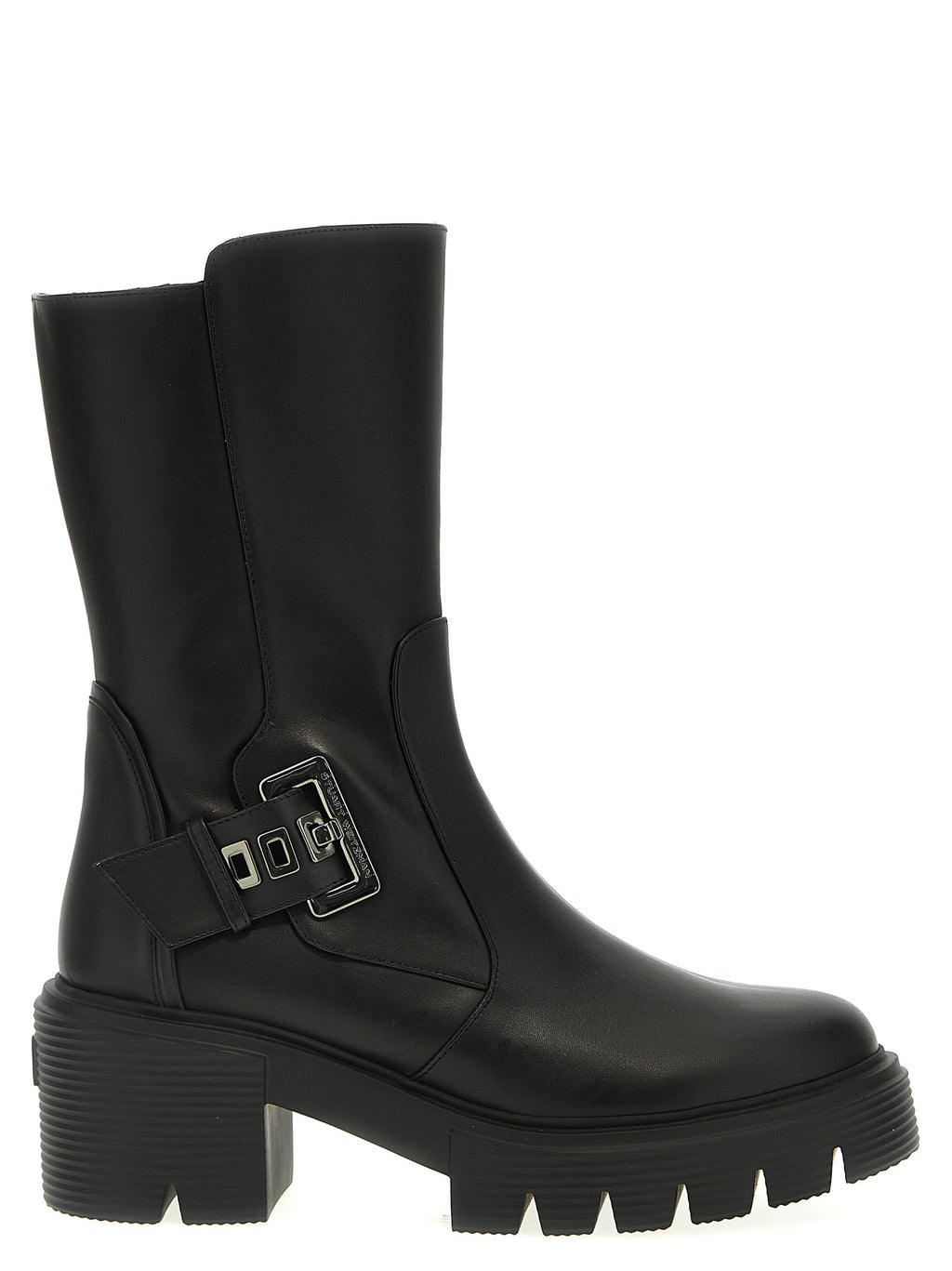 Stuart Weitzman Black Calfskin Ankle Boots