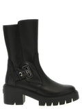 Stuart Weitzman Black Calfskin Ankle Boots