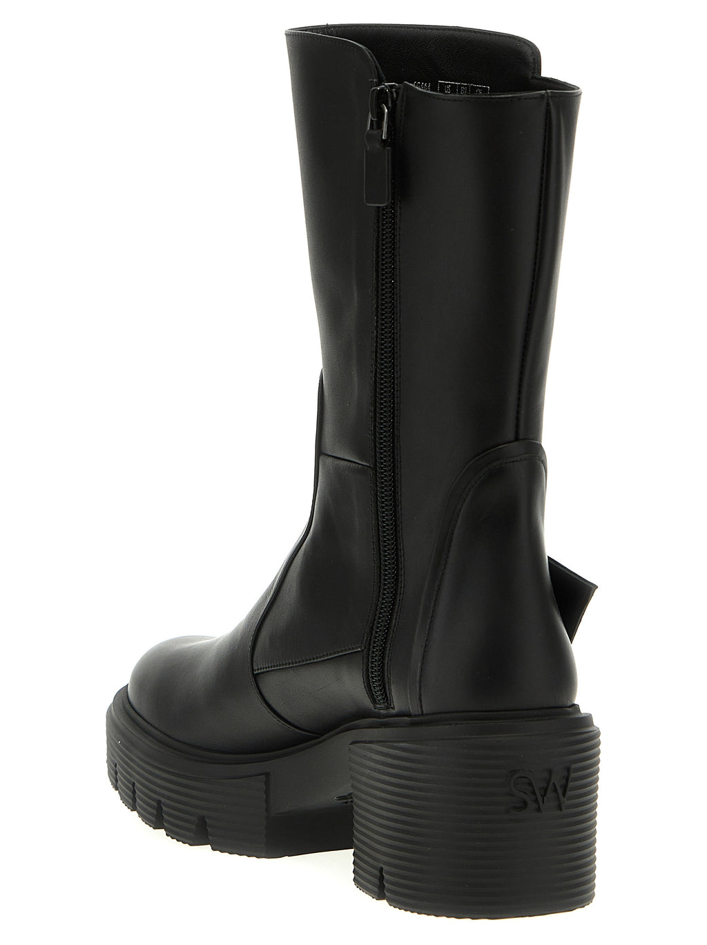 Stuart Weitzman Black Calfskin Ankle Boots