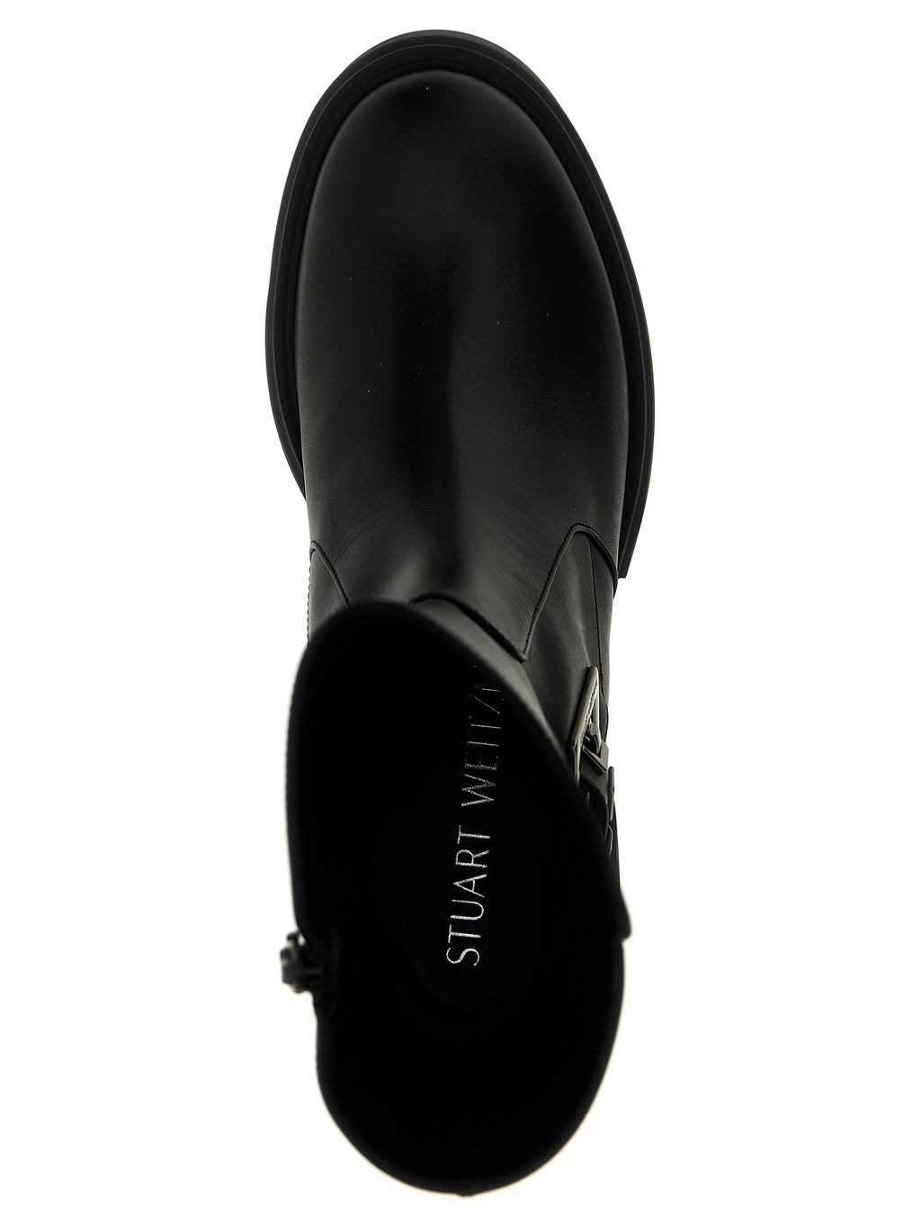 Stuart Weitzman Black Calfskin Ankle Boots
