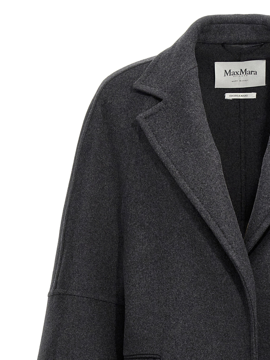 Max Mara Gray Virgin Wool Coat
