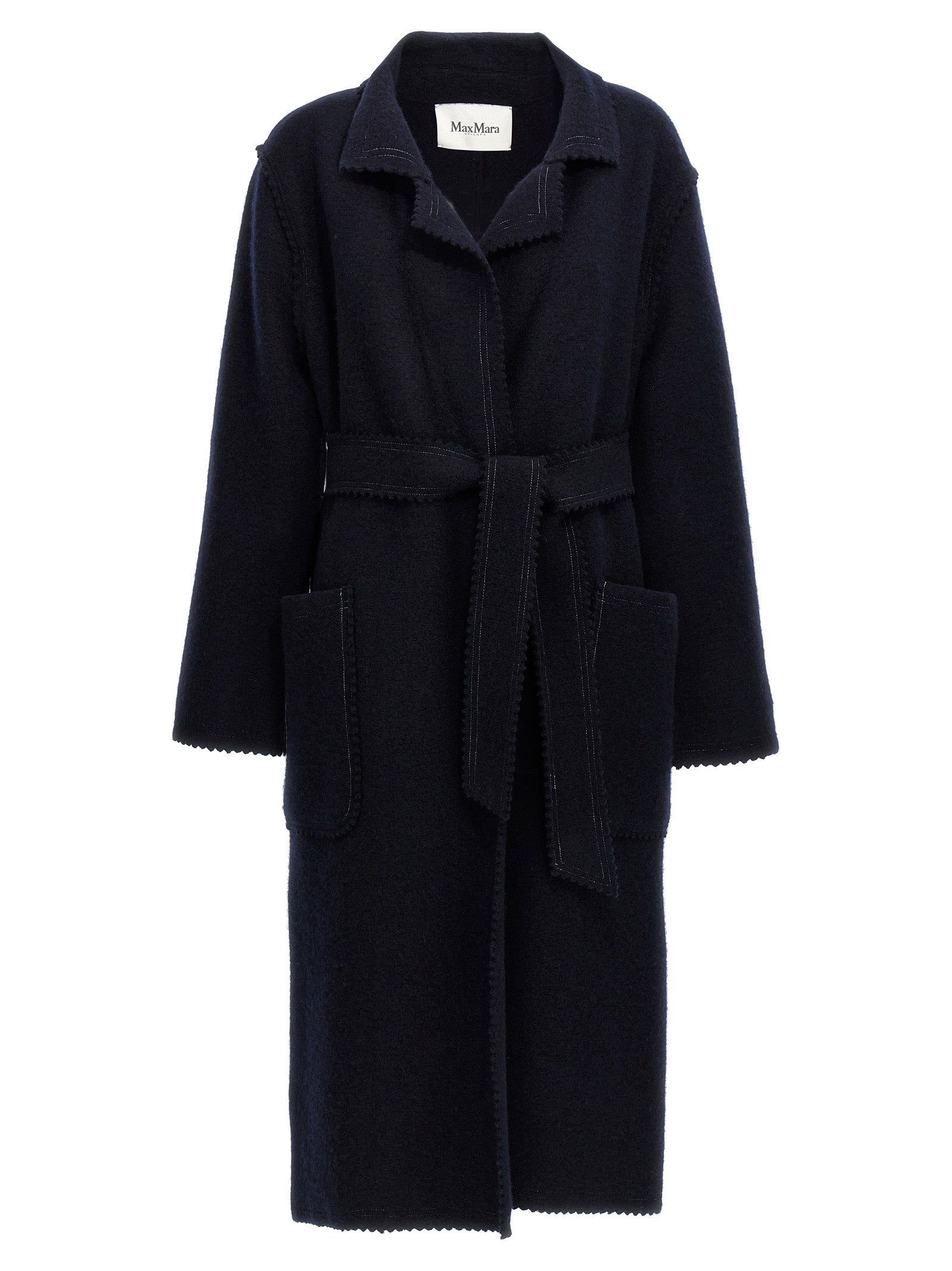 Max Mara Blue Wool Coat