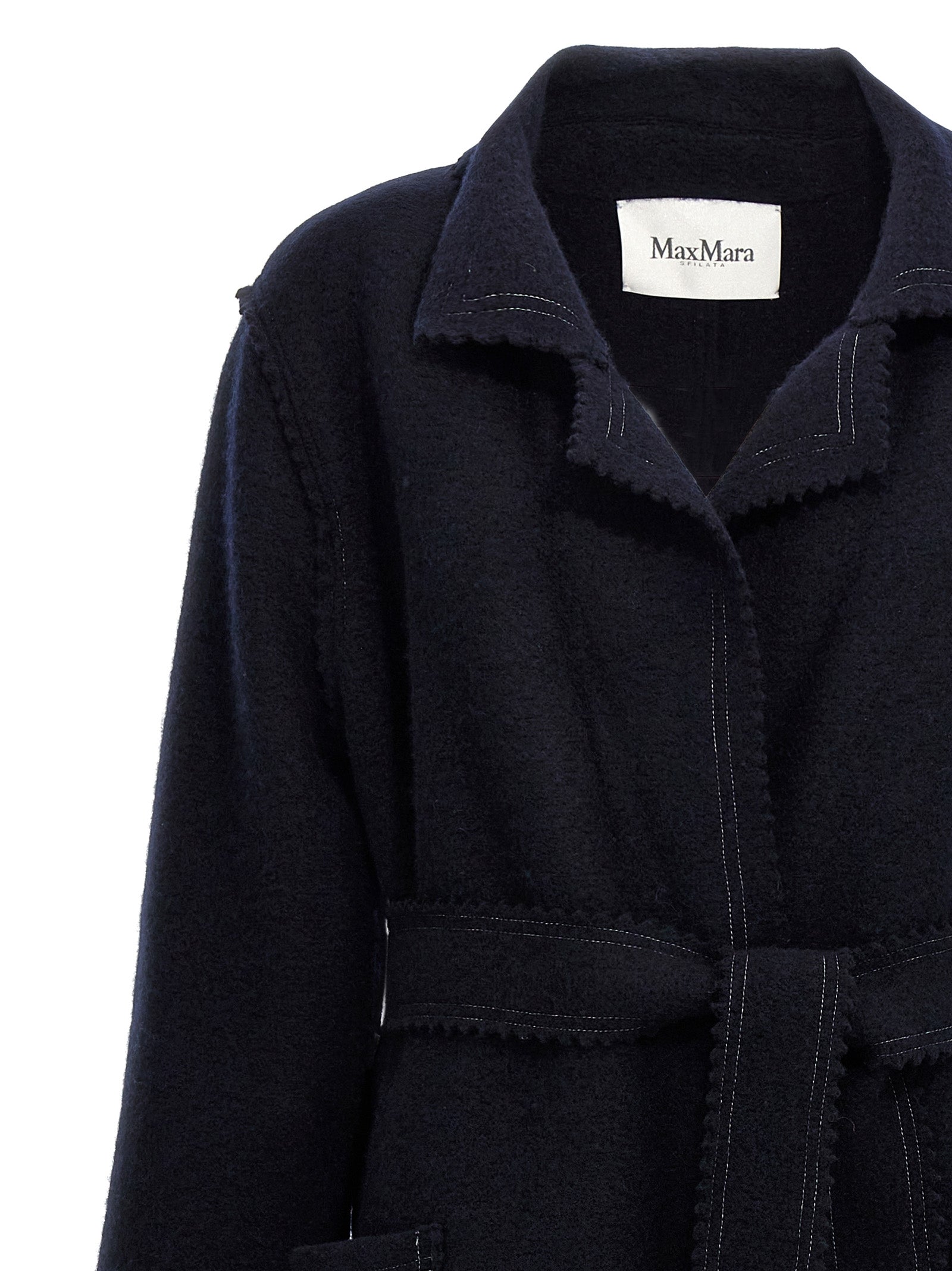 Max Mara Blue Wool Coat