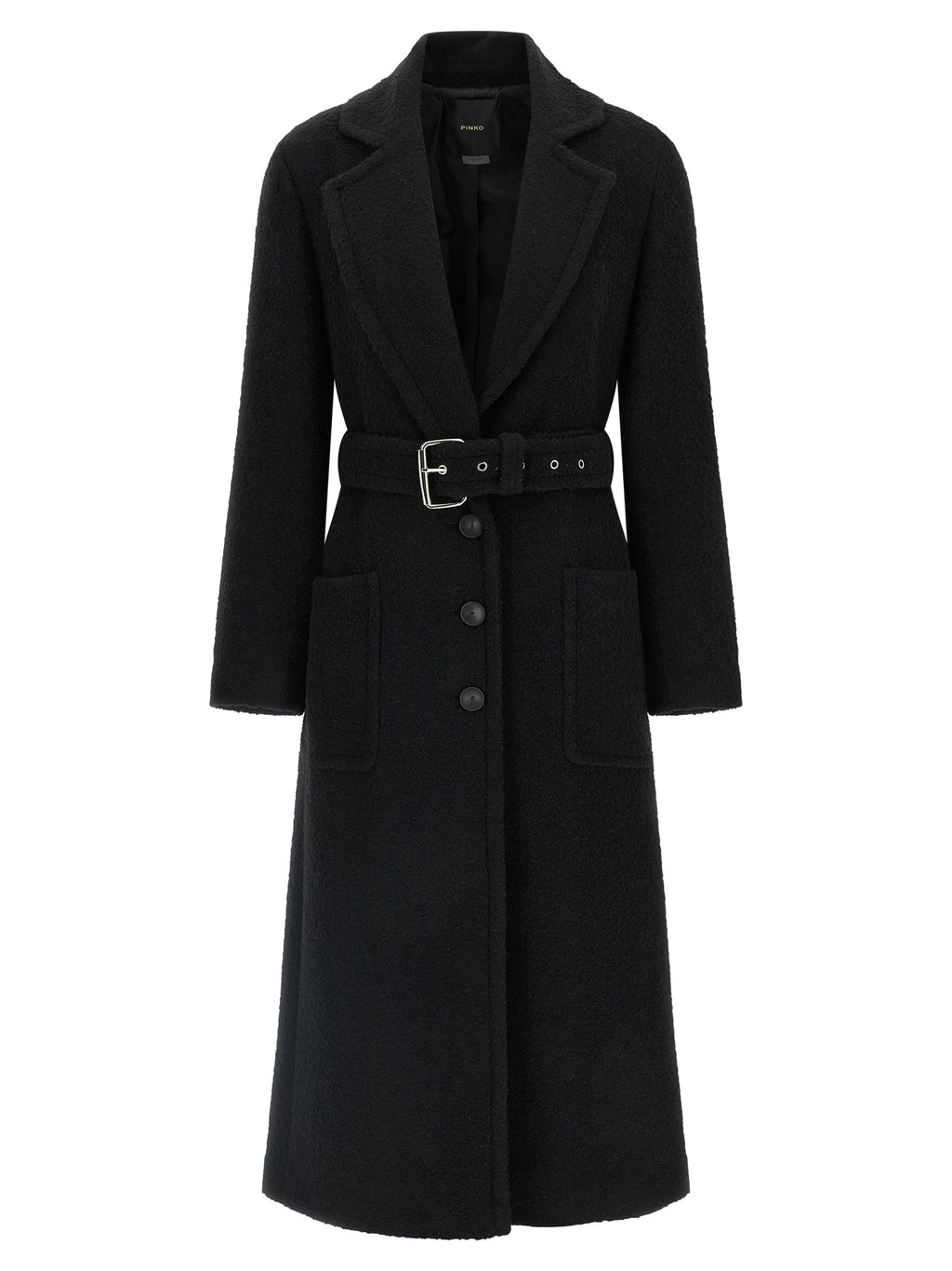 PINKO Black Polyester Coat