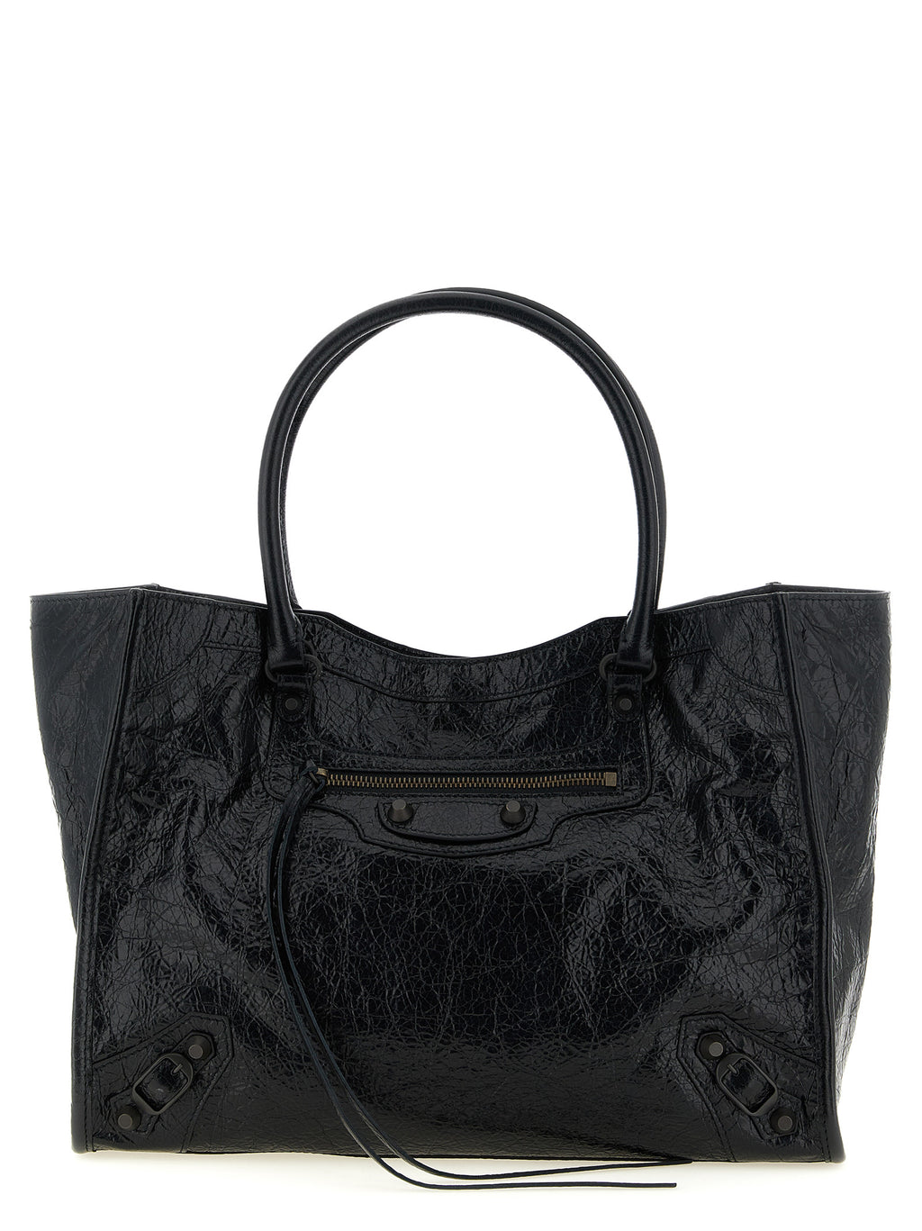 Balenciaga Black Lamb Leather Tote Bag