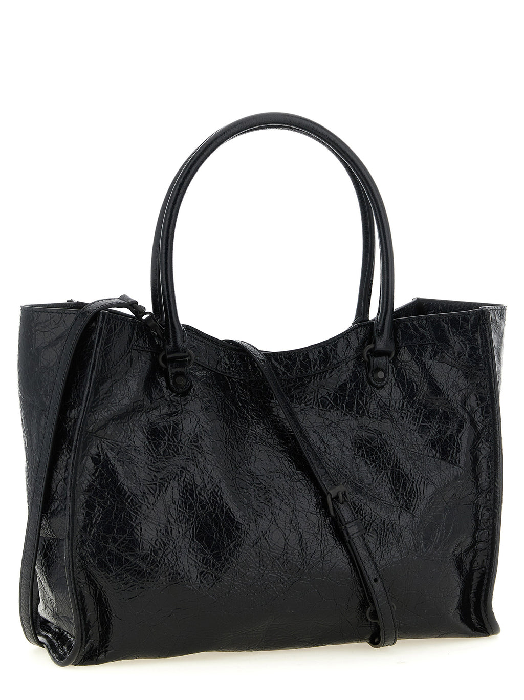 Balenciaga Black Lamb Leather Tote Bag