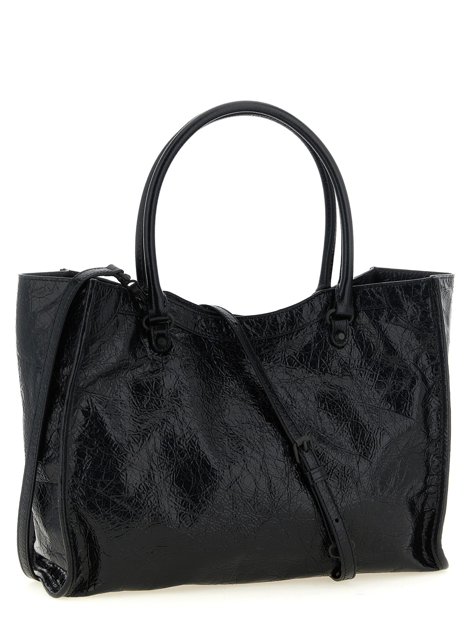 Balenciaga Black Lamb Leather Tote Bag