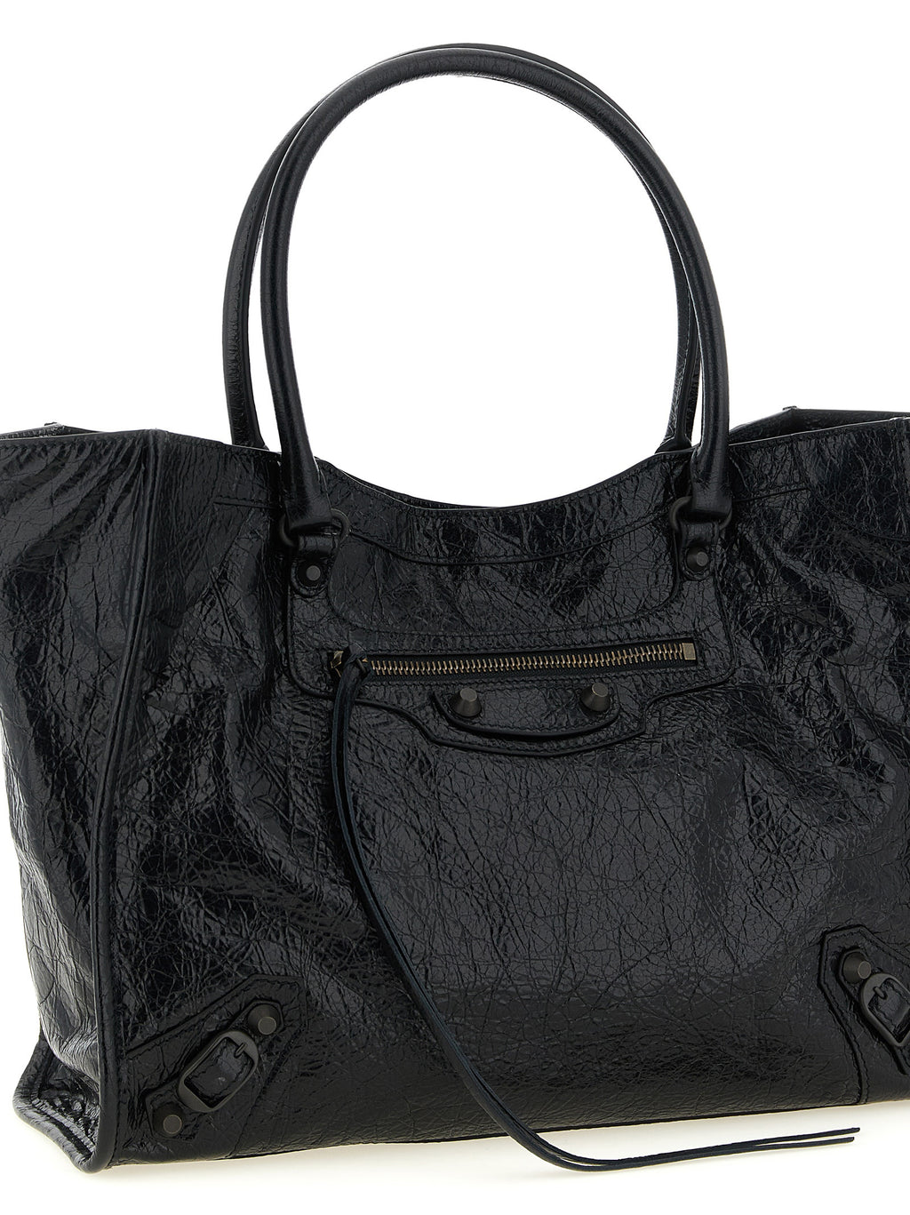 Balenciaga Black Lamb Leather Tote Bag