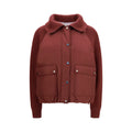 Brunello Cucinelli Bordeaux Polyester Full-Length Jacket