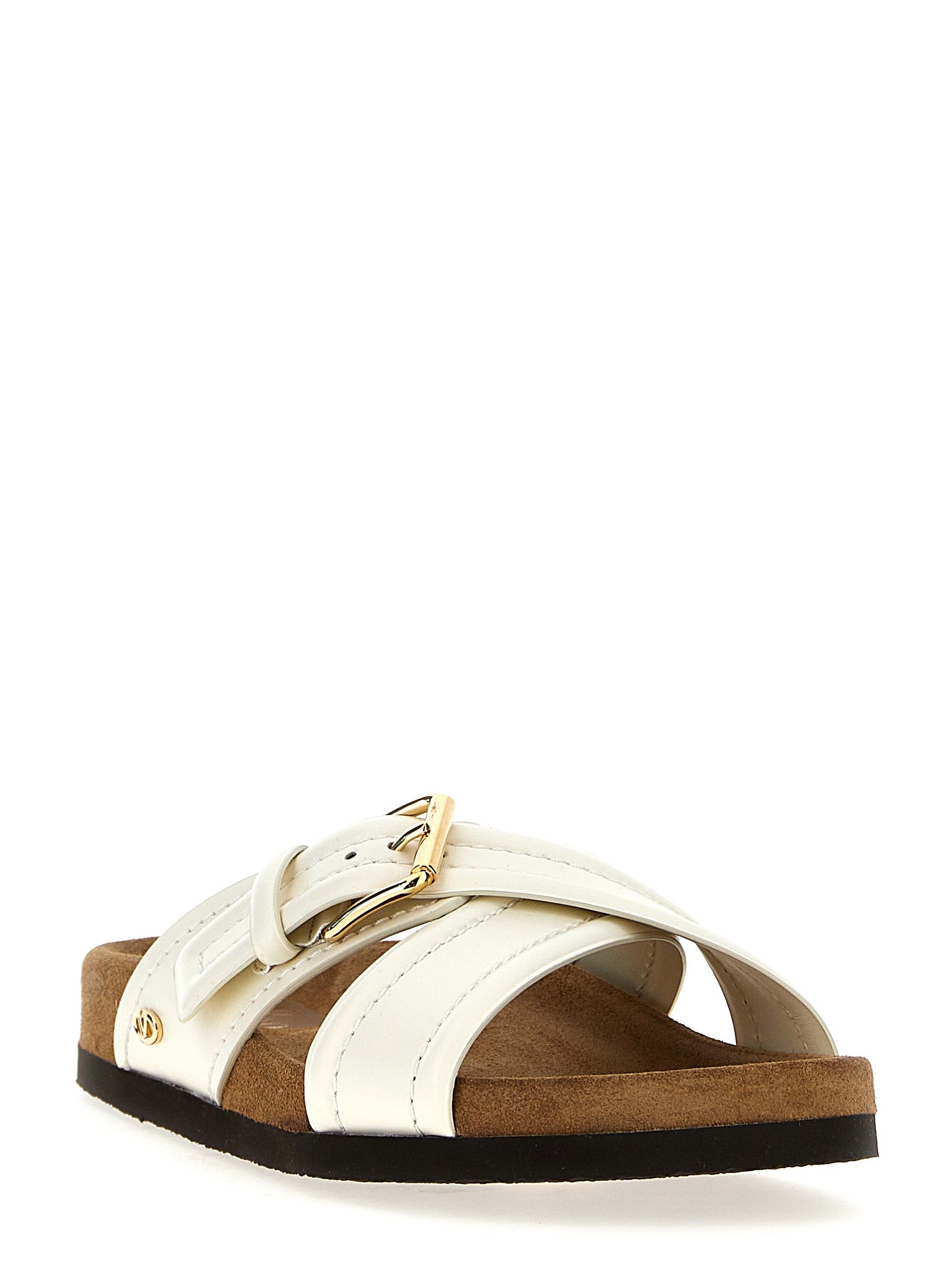 Valentino Garavani White Calfskin Slides