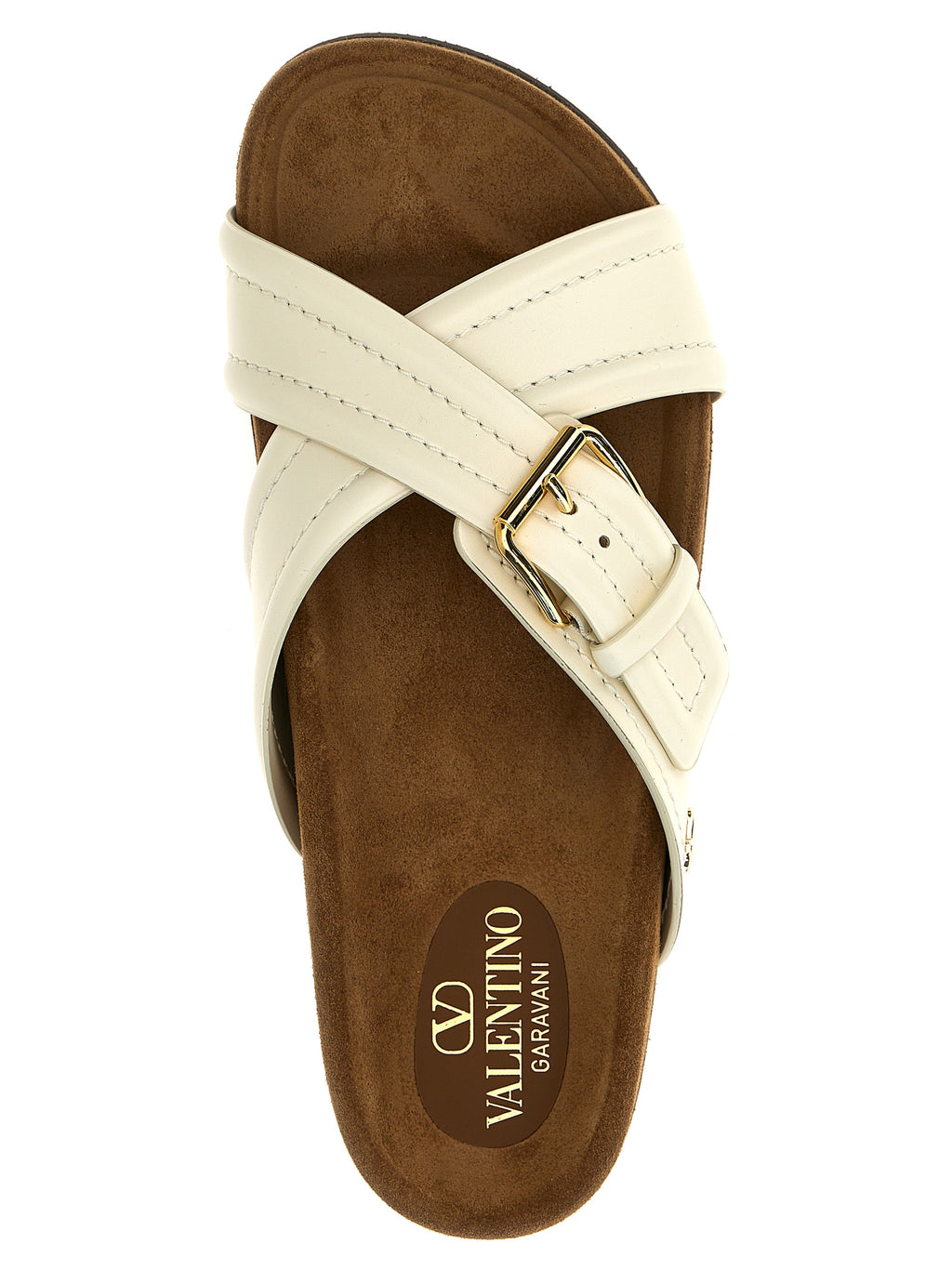 Valentino Garavani White Calfskin Slides