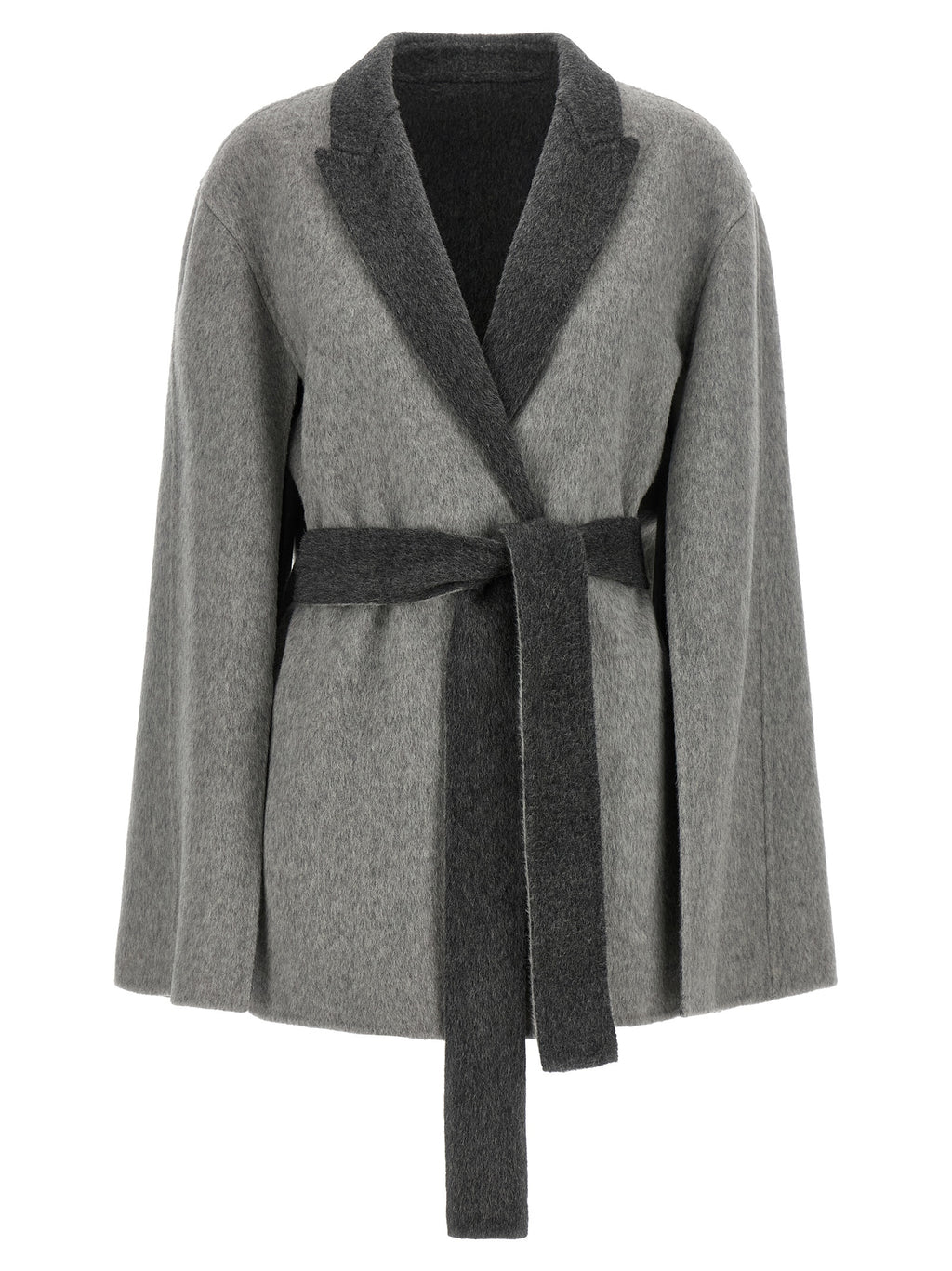 Alberta Ferretti Gray Wool Cardigan