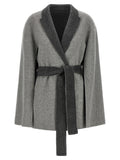 Alberta Ferretti Gray Wool Cardigan