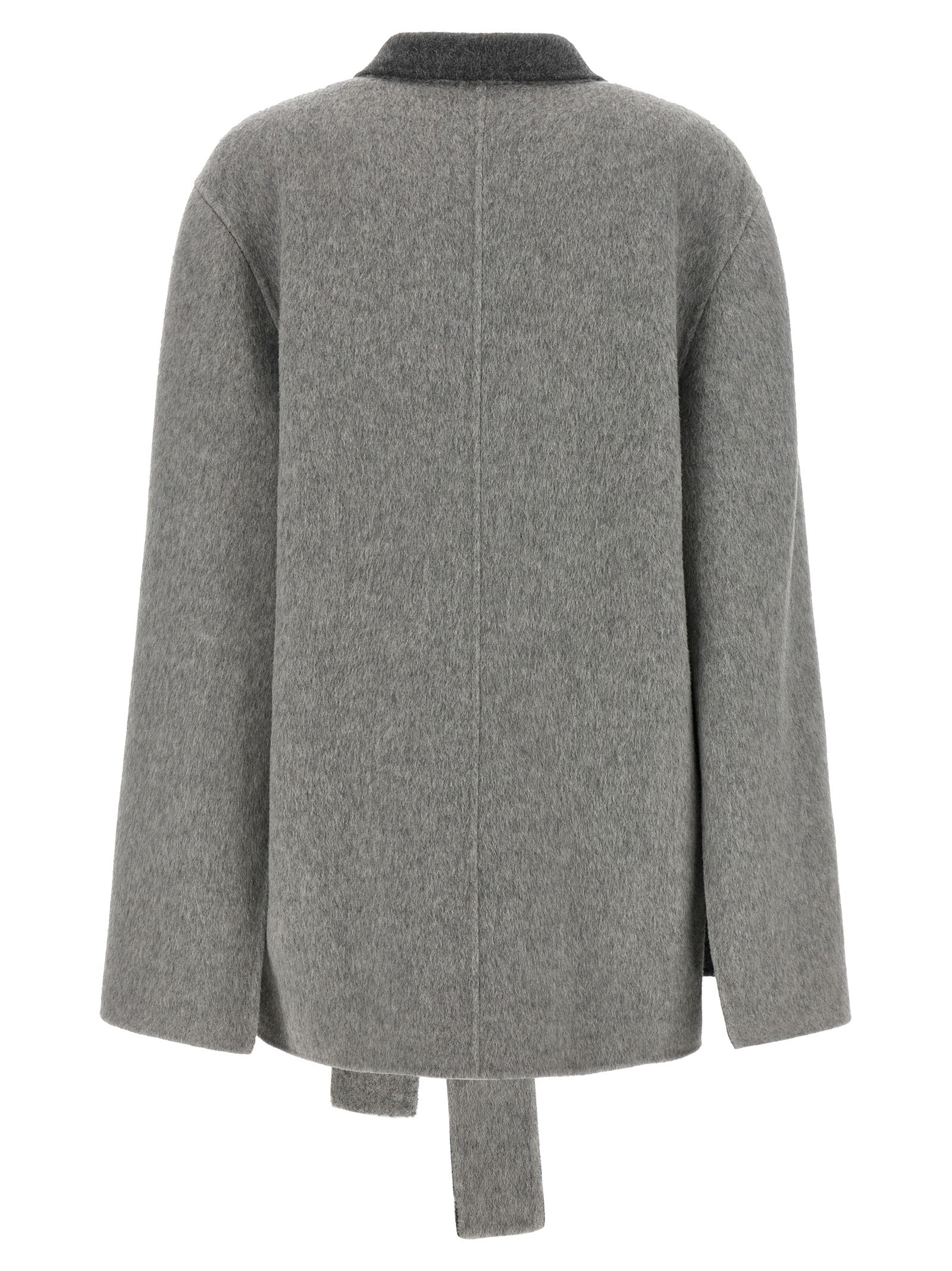 Alberta Ferretti Gray Wool Cardigan