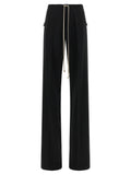 Rick Owens Black Viscose Casual Pants