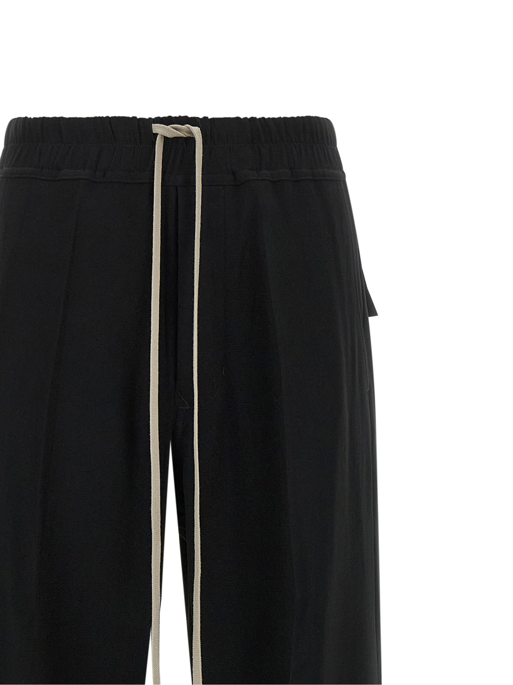 Rick Owens Black Viscose Casual Pants