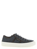 Brunello Cucinelli Gray Virgin Wool Low Top Sneakers