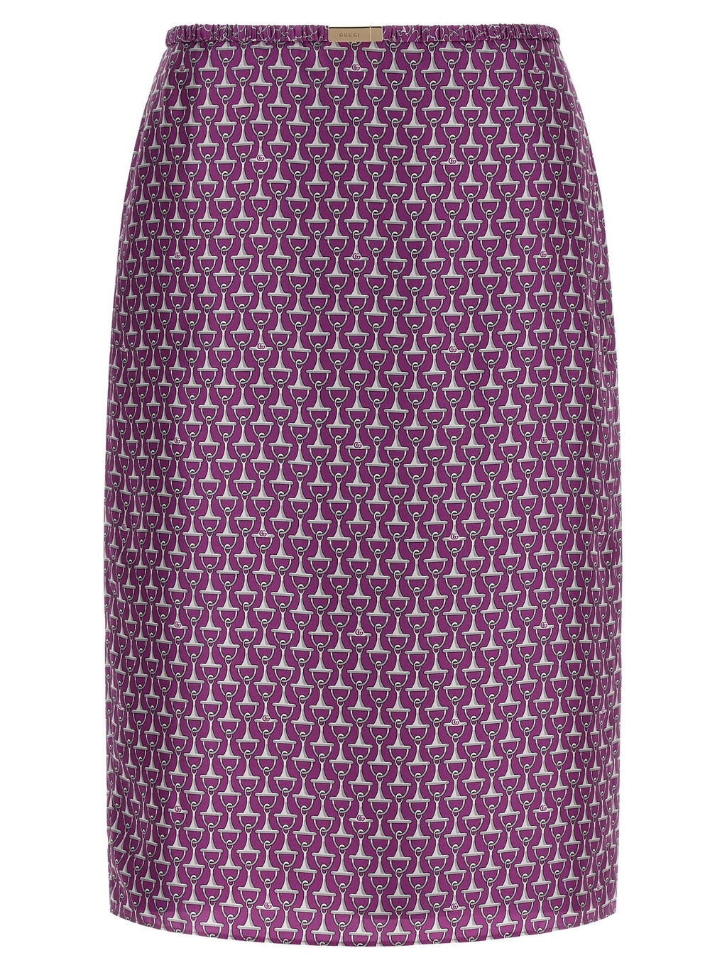 Gucci Purple Silk Midi Skirt