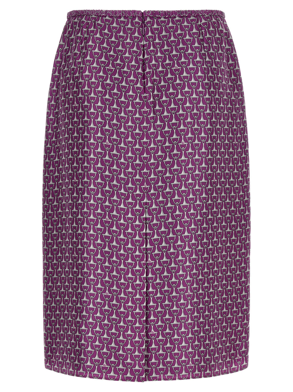Gucci Purple Silk Midi Skirt
