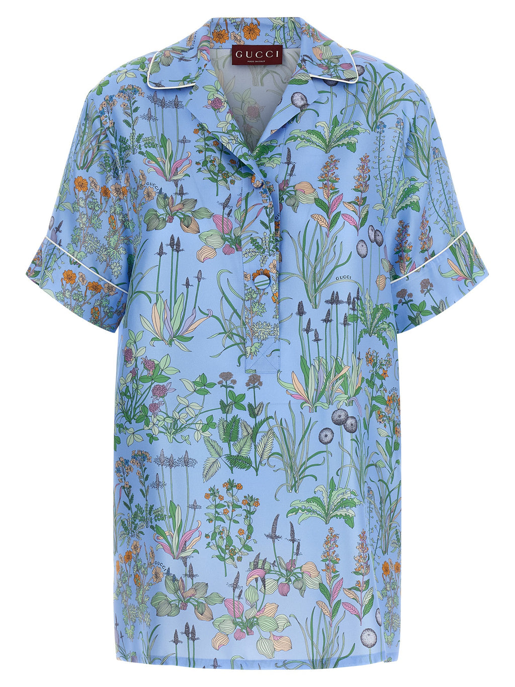 Gucci Blue Silk Blouse