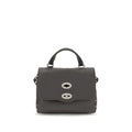 Zanellato Gray Calf Leather Bos Taurus Handbag