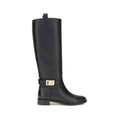 Ferragamo Black Calf Leather Bos Taurus Boots