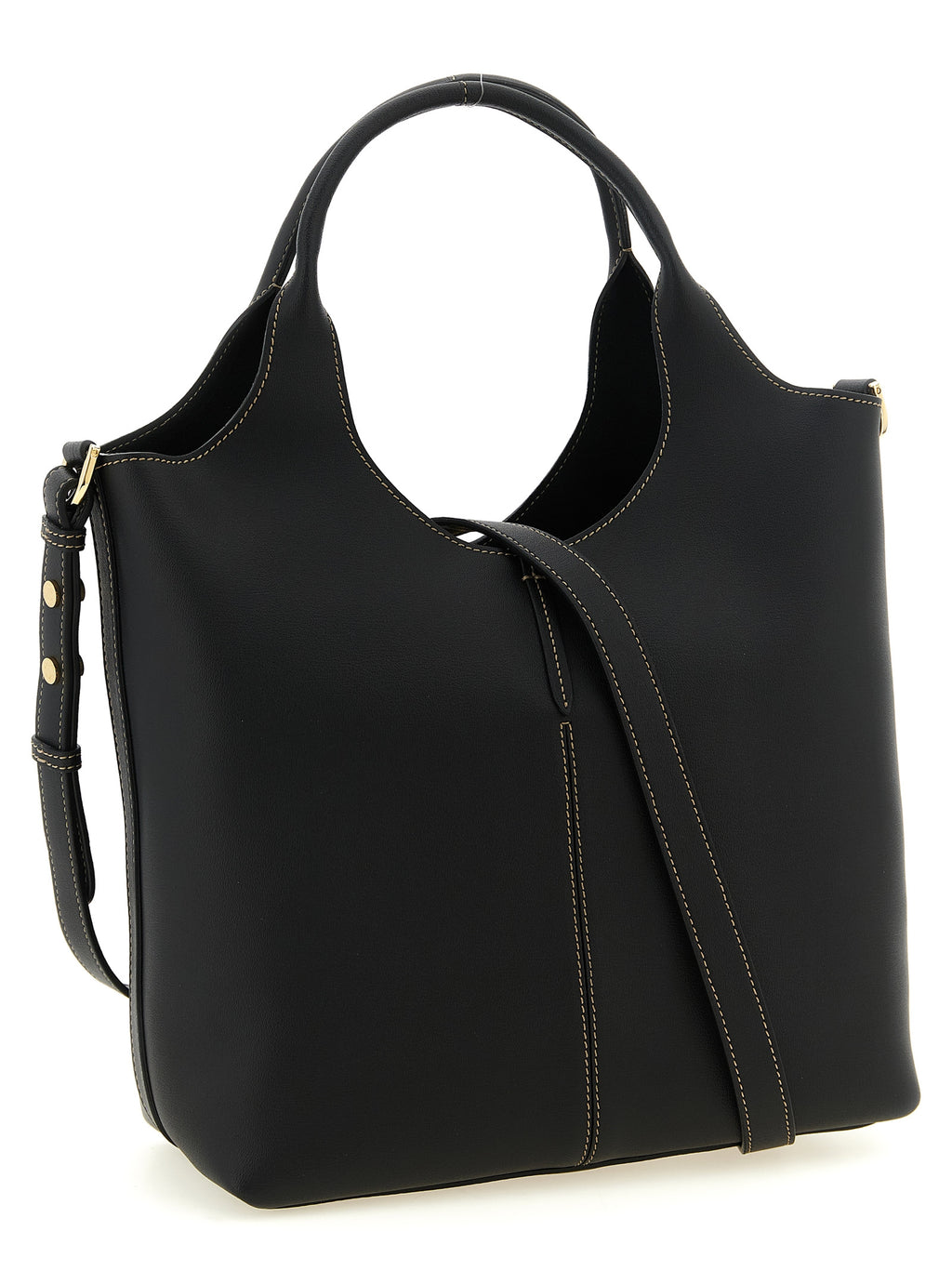 Tod's Black Calfskin Tote Bag