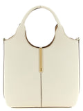 Tod's White Calfskin Tote Bag