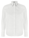 Brunello Cucinelli White Cotton Blouse