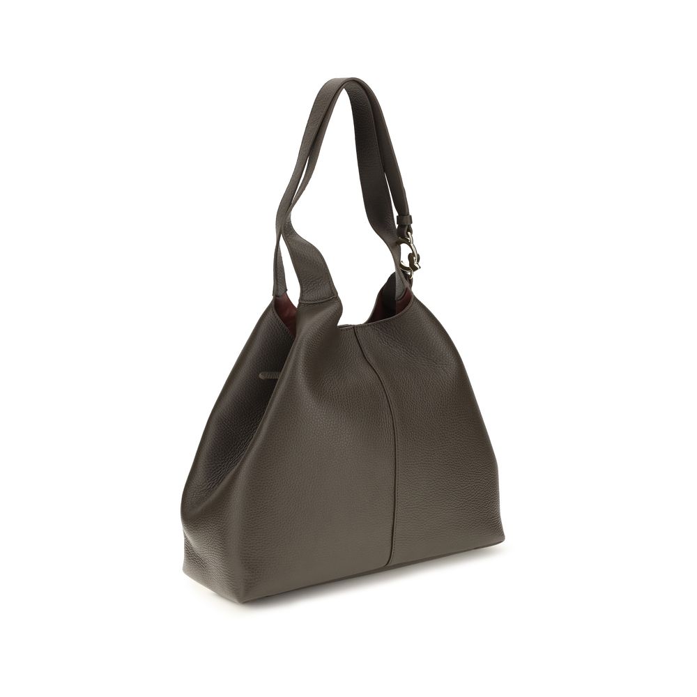 Coccinelle Brown Calf Leather Bos Taurus Shoulder Bag