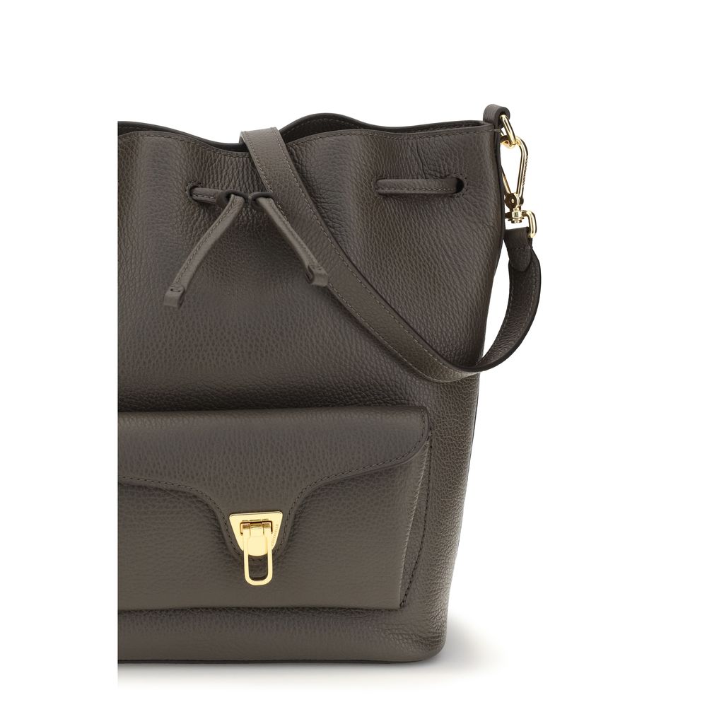 Coccinelle Beat Generation Gray Bucket Bag