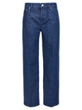 Gucci Blue Cotton Straight-Leg Jeans