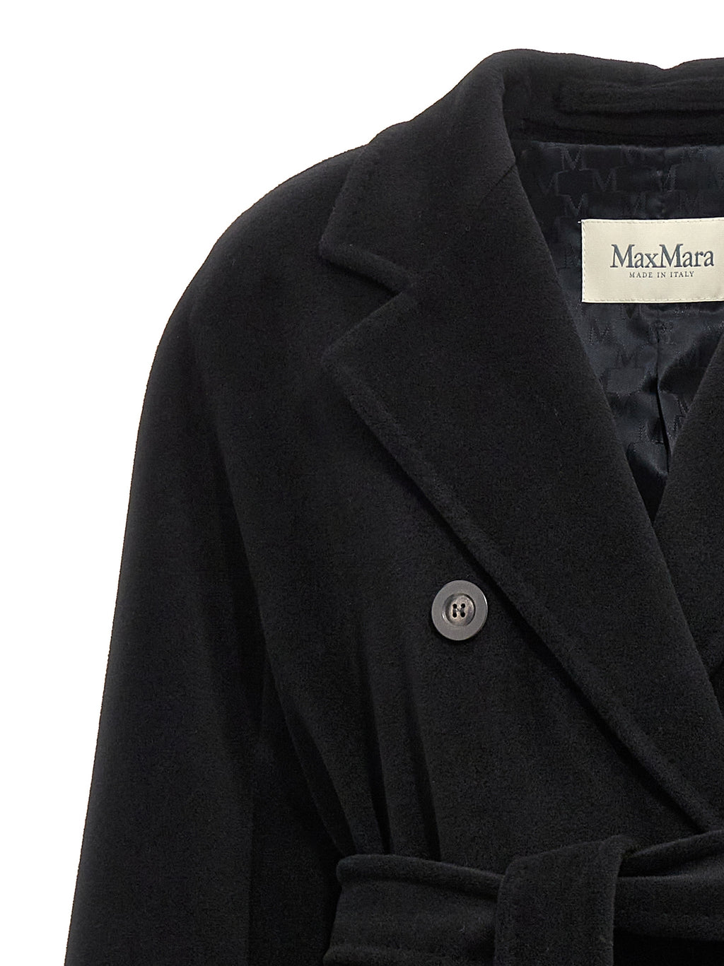 Max Mara Black Virgin Wool Coat