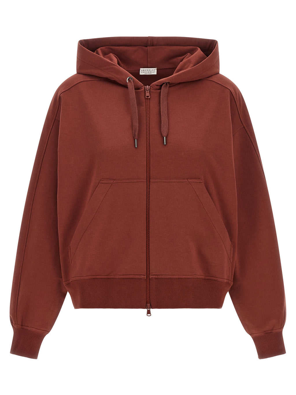 Brunello Cucinelli Bordeaux Cotton Sweatshirt