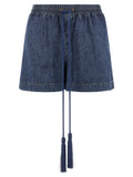 Valentino Garavani Blue Cotton Bermuda Shorts