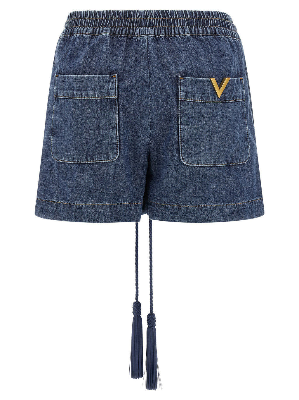 Valentino Garavani Blue Cotton Bermuda Shorts