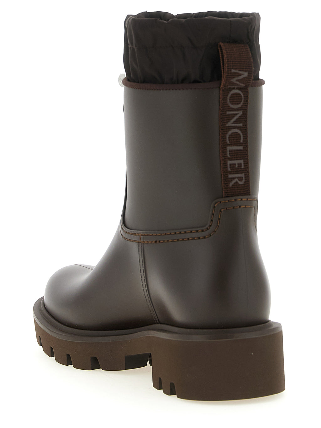 Moncler Brown Pvc Ankle Boots