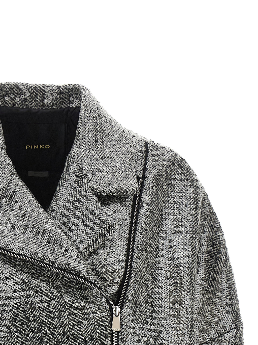 PINKO Silver Polyester Bomber