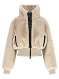 PINKO Beige Polyester Full-Length Jacket